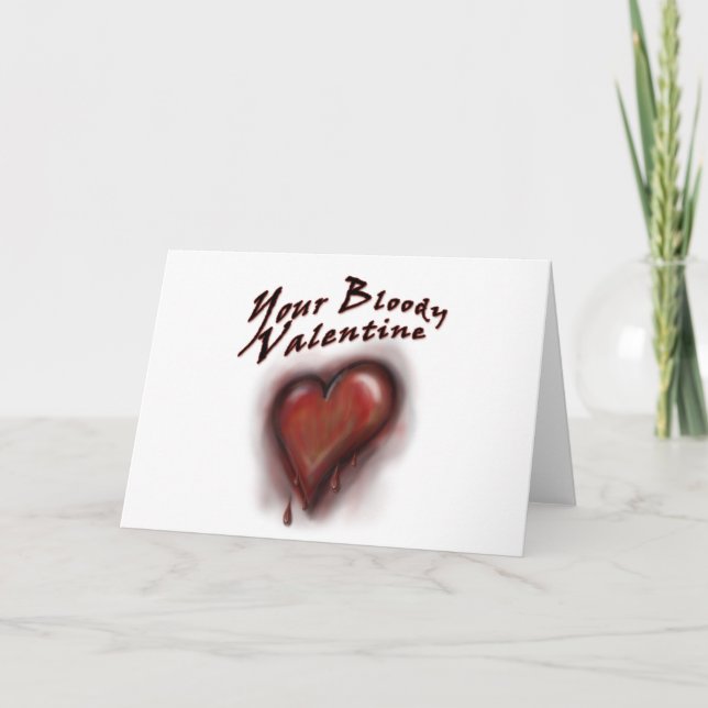 Festiva Su tarjeta del día de San Valentín sangrienta (Anverso)