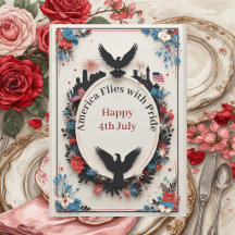 Suave Tarjeta Patriótica Águila Calva Americana Li