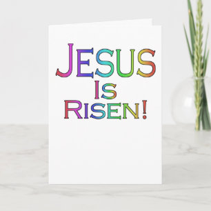 Festiva ¡Suben a Jesús! (arco iris) tarjeta de pascua