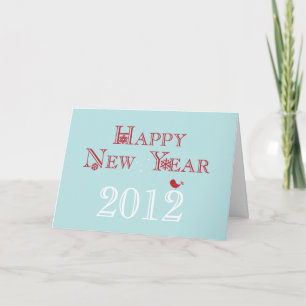 Festiva Tarjeta 2012 de felicitación de la Feliz Año Nuevo