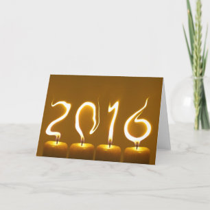 Festiva Tarjeta 2016 de felicitación del año
