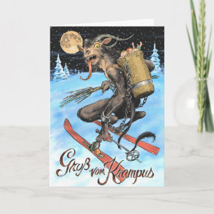 Festiva Tarjeta 2017 de felicitación de Krampus
