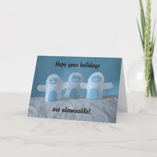 Festiva Tarjeta abominable de los días de fiesta
