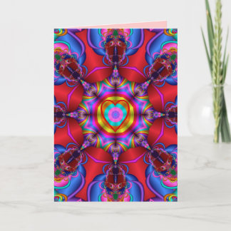 Festiva Tarjeta abstracta romántica con el corazón y el