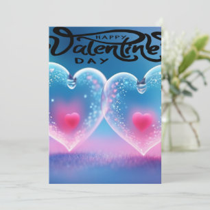Festiva Tarjeta abstracta única de San Valentín colorida y