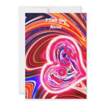Tarjeta abstracta única de San Valentín colorida y