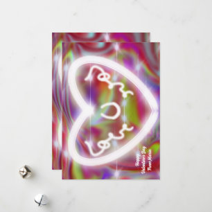 Festiva Tarjeta abstracta única de San Valentín colorida y