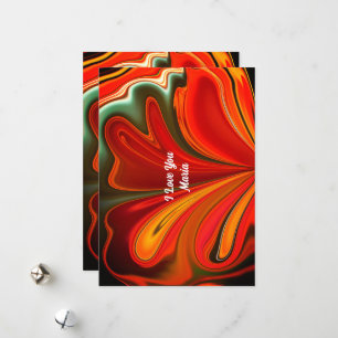 Festiva Tarjeta abstracta única de San Valentín colorida y