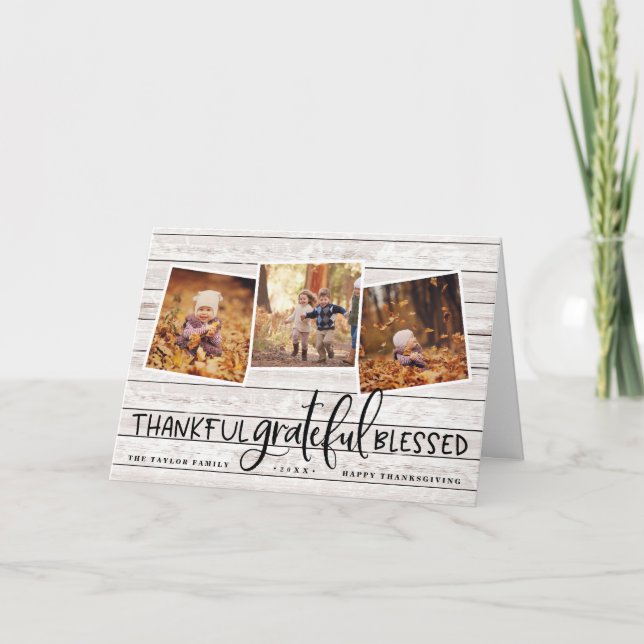 Festiva Tarjeta abundante del collage de fotos de la (Anverso)