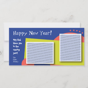 Festiva Tarjeta adaptable de la foto de la Feliz Año Nuevo