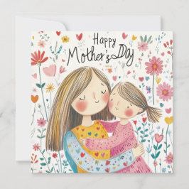 Festiva Tarjeta Adorable del Día de la Madre