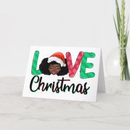 Festiva Tarjeta africana de Navidades de amor