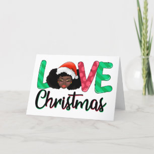 Festiva Tarjeta africana de Navidades de amor