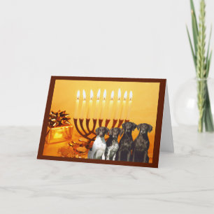 Festiva Tarjeta alemana Menorah2 de Chanukah del indicador