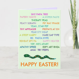 Festiva Tarjeta Anagramas de Pascua