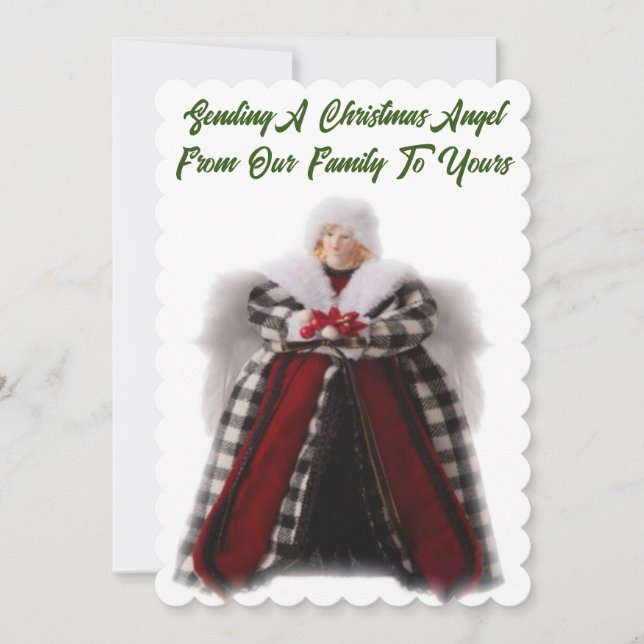 Festiva Tarjeta Angel de navidades (Anverso)