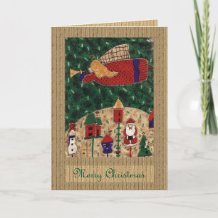 Festiva Tarjeta Angel de navidades