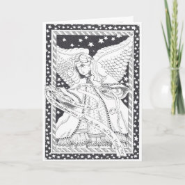 Festiva Tarjeta Angel de navidades