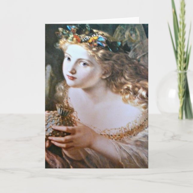 Festiva tarjeta Angel de navidades (Anverso)