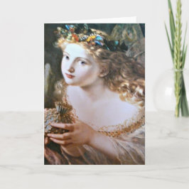 Festiva tarjeta Angel de navidades