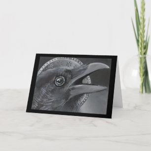 Festiva Tarjeta Angel de Navidades Crow