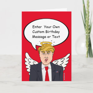 Festiva Tarjeta Ángel para Navidades Trump - Personalizar