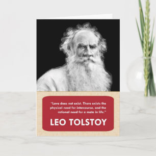 Festiva Tarjeta Anti-El día de San Valentín de Leo Tolstoy