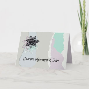 Festiva Tarjeta artística de pastel floral para el día de 