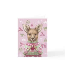 Tarjeta australiana para Navidades animales