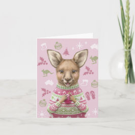 Festiva Tarjeta australiana para Navidades animales