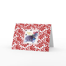 Tarjeta barbuda del día de fiesta de NOEL del