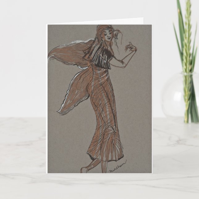 Festiva Tarjeta beduina del ángel (Anverso)