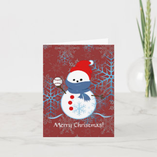 Festiva Tarjeta - Béisbol de Snowman