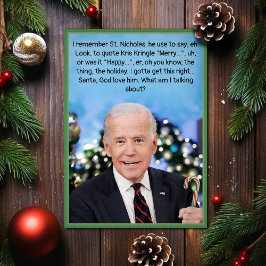 Festiva Tarjeta Biden para navidades