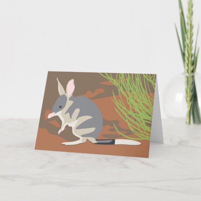 Festiva Tarjeta bilby de Pascua con los sobres (Anverso)