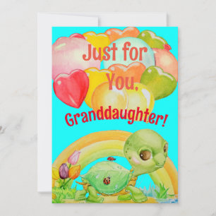 Festiva Tarjeta BirtHoliday de nieta plana personalizada