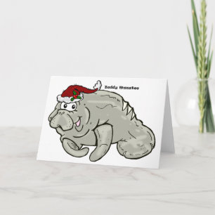 Festiva Tarjeta BLANK para Navidades de Buddy Manatee