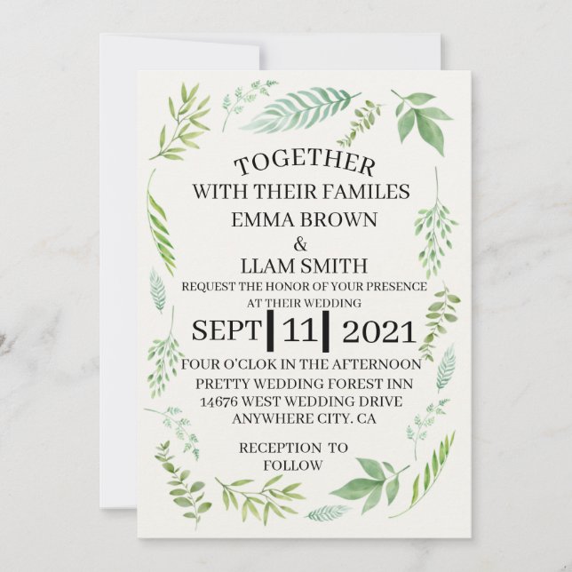 Festiva Tarjeta Boda 2021 (Anverso)