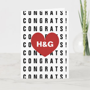 Festiva Tarjeta boda moderna por felicitar a los recién ca