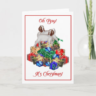 Festiva Tarjeta Boer Goat Navidades