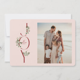 Festiva Tarjeta Botánica de Navidades JOY