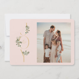 Festiva Tarjeta Botánica de Navidades JOY