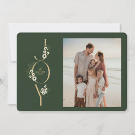 Festiva Tarjeta Botánica de Navidades JOY