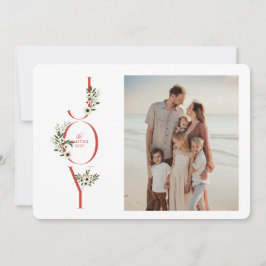 Festiva Tarjeta Botánica de Navidades JOY