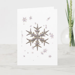 Festiva Tarjeta brillante del copo de nieve