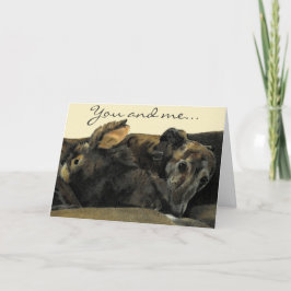 Festiva Tarjeta Brindle del el día de San Valentín del