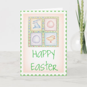 Festiva Tarjeta Bunny and Chick Easter