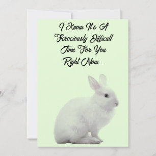 Festiva Tarjeta Bunny de asistencia emocional