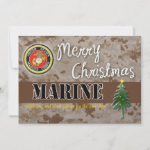Tarjeta Camo para Navidades USMC