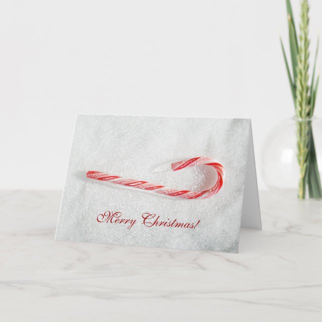 Festiva Tarjeta Candy Cane para navidades de Janz (Anverso)